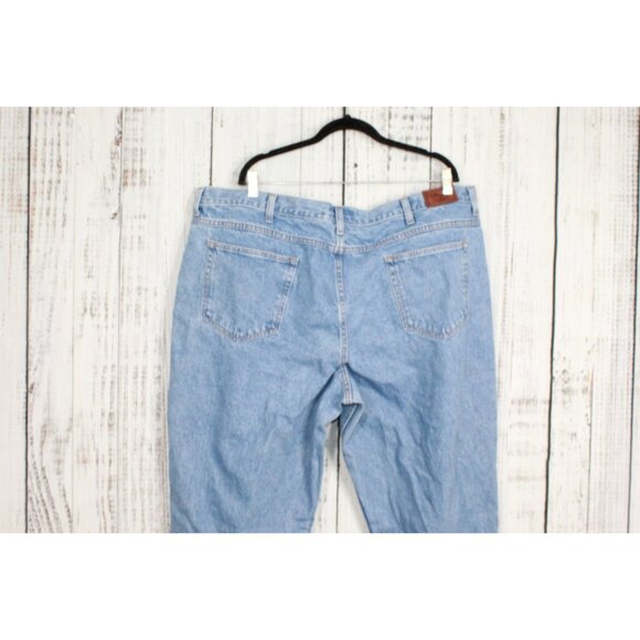 LL Bean Double L Jeans Relaxed Fit Straight Leg Faded Denim Size 46x32 - Picture 8 of 10